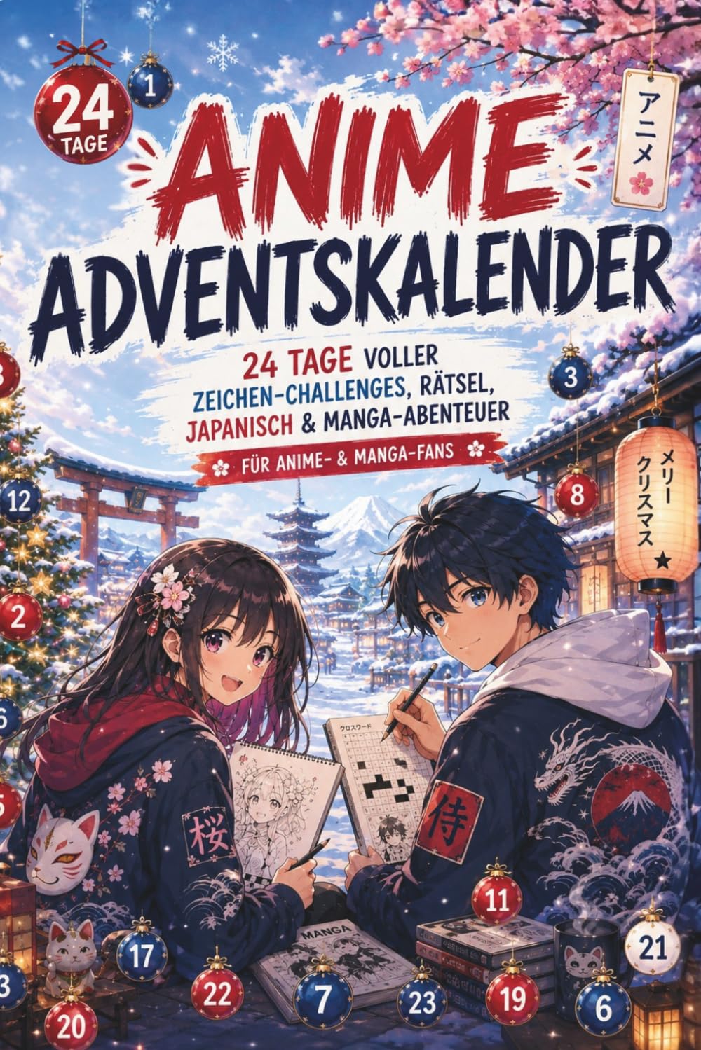 Anime Adventskalender: 24 Tage voller Zeichen-Challenges, Rätsel, Japanisch &amp; Manga-Abenteuer: Für A