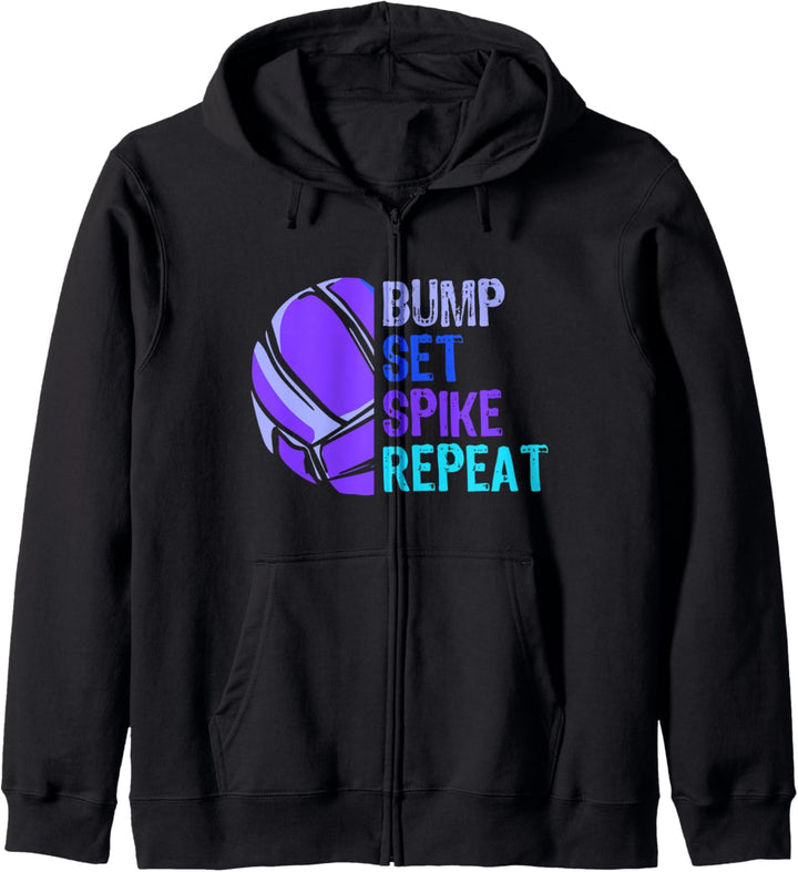 Volleyball Bump Set Spike Repeat Volleyball-Spieler Kapuzenjacke