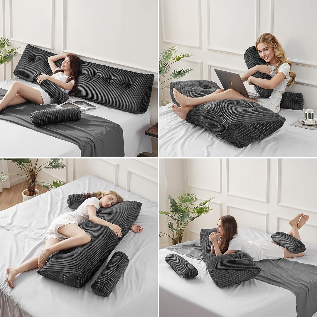 Z-hom Bücherkissen, Keilkissen, Lesekissen Für Bett Und Sofa, Cozy Rückenkissen, Praktisches Seitenf