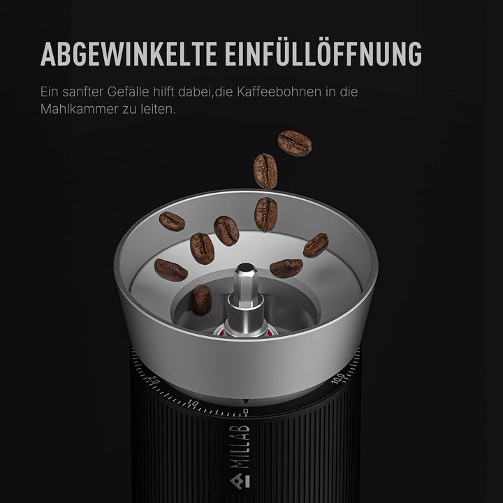 TIMEMORE X Millab M01 Manuelle Kaffeemühle mit externer Einstellung und Edelstahl-Ananas-Mahlwerk, H