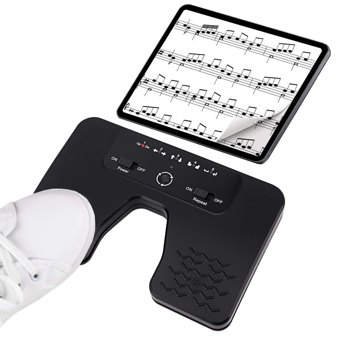 Tavsou Bluetooth Page Turner Pedal für Tablets Smartphones wiederaufladbar lautlos, Modern Classic,