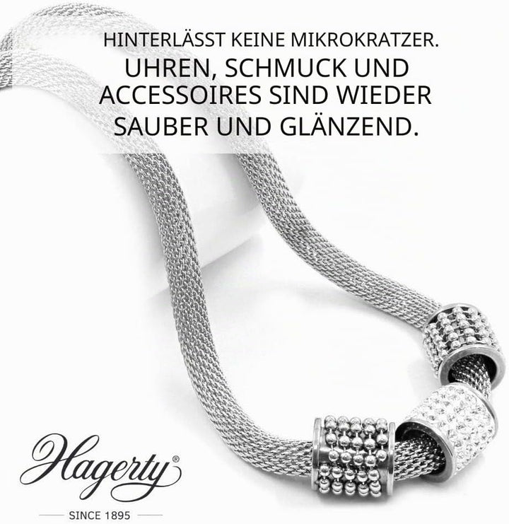 Hagerty Edelstahl Reinigungstuch 36x30cm - Imprägniert - 100% Baumwolle - Uhr Poliertuch - Metallpfl