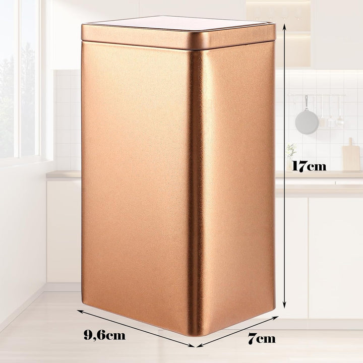 8 Stück eckige Teedosen für Losen Tee, Metall Kaffeedose Tee Dose mit Deckel Luftdicht, Teebox Tee B
