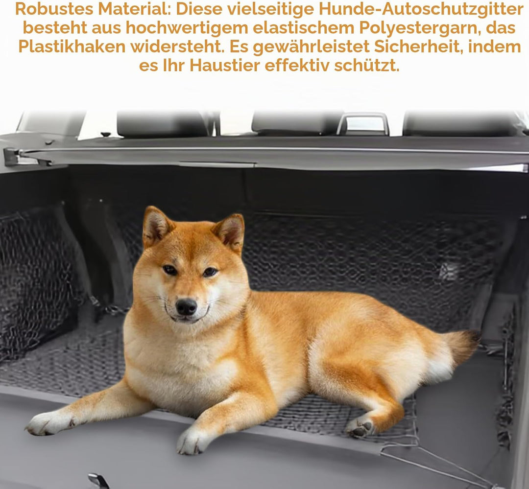 Schutzgitter Auto Barriere Trennnetz: Hundegitter Auto Hundeschutzgitter aus Polypropylen mit 4 Hake
