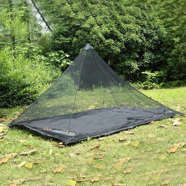 Kisbeibi Moskitonetz für Campingbett, Outdoor, Reisen, 220 x 120 x 100 cm, Grau, Polyester