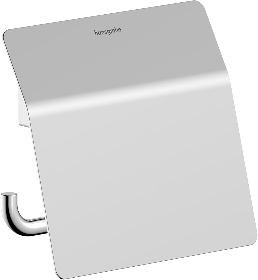 hansgrohe AddStoris S - Toilettenpapierhalter mit Deckel, Klopapierhalter für Wandmontage, Klorollen
