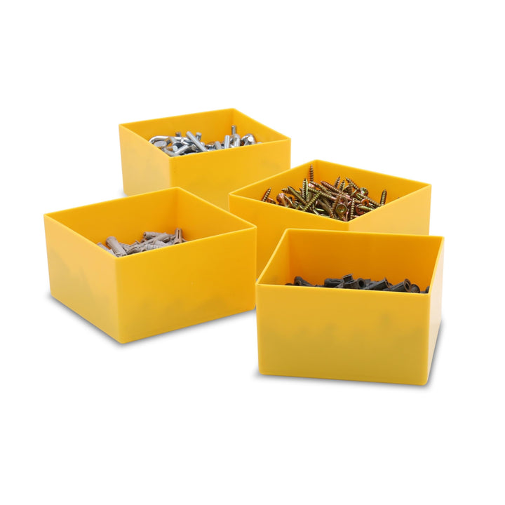 10 Stk. Einsatzkästen E 63, 5 Grössen, 5 Farben, Industrienorm, aus Polystyrol, schlagfest (108x108x