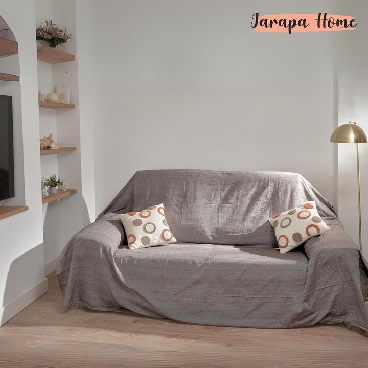 Jarapa Home Tagesdecke Baumwolle Wohndecke – Sofadecke Sofaüberwurf Bettüberwurf Überwurfdecke für S