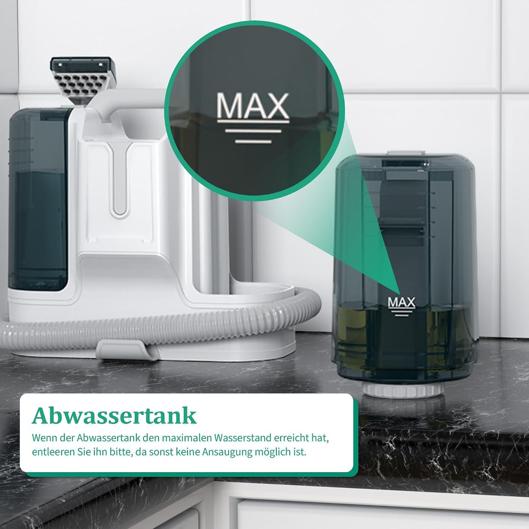 Waschsauger Polsterreiniger Gerät,Teppichreiniger,Geeignet für Sofas,Teppiche,Polstermöbel,Treppen,A