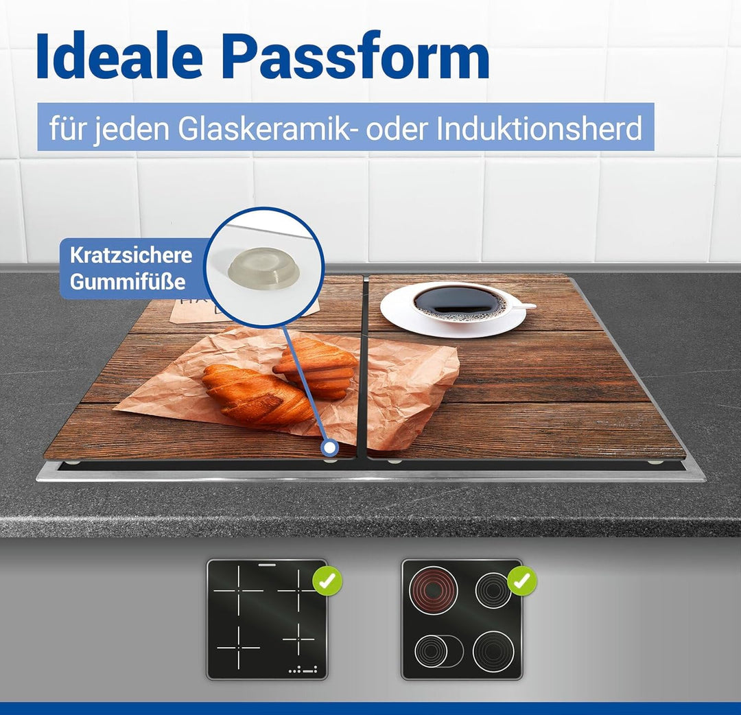 Allstar Glasabdeckplatten Nice Day 2er Set - 2er Set, Kochplattenabdeckung für Glaskeramik-Kochfelde
