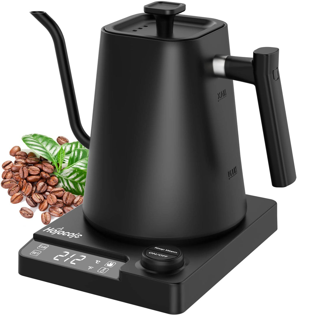 Edelstahl Wasserkocher mit Temperatureinstellung,Schwanenhals Wasserkocher,24h Warmhaltefunktion,Tee