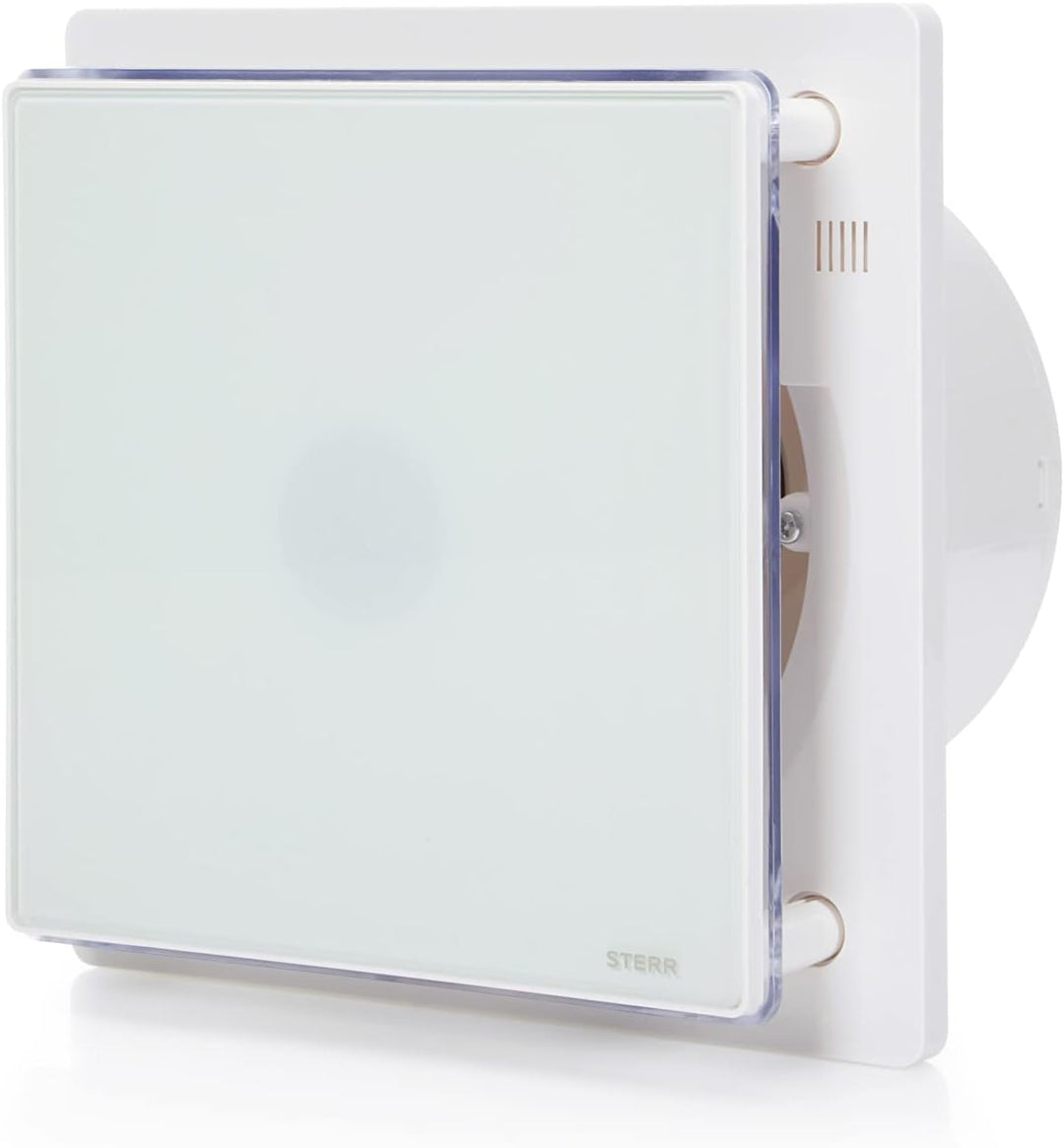 STERR Badlüfter 150 mm mit Rückschlagventil und Timer - LED Lampe - Weiss Badezimmerlüfter - leiser