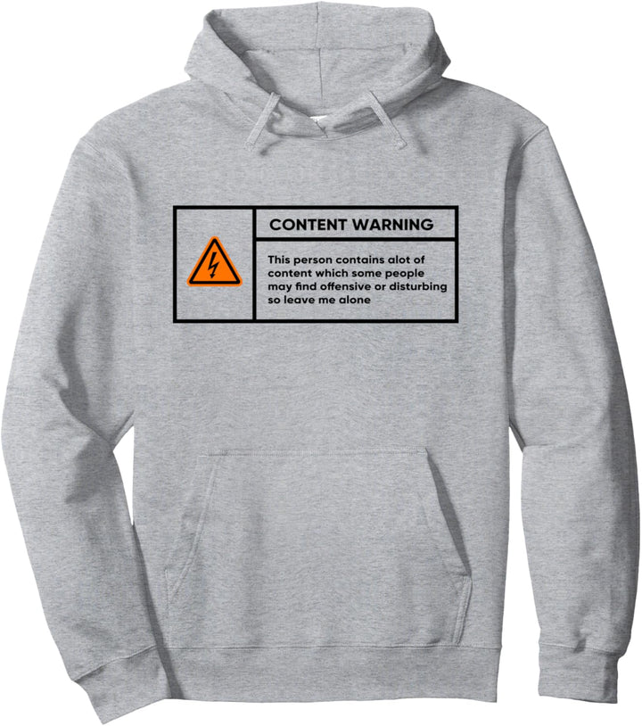Leave Me Alone Illustration Funny Quotes Graphic Designs Pullover Hoodie