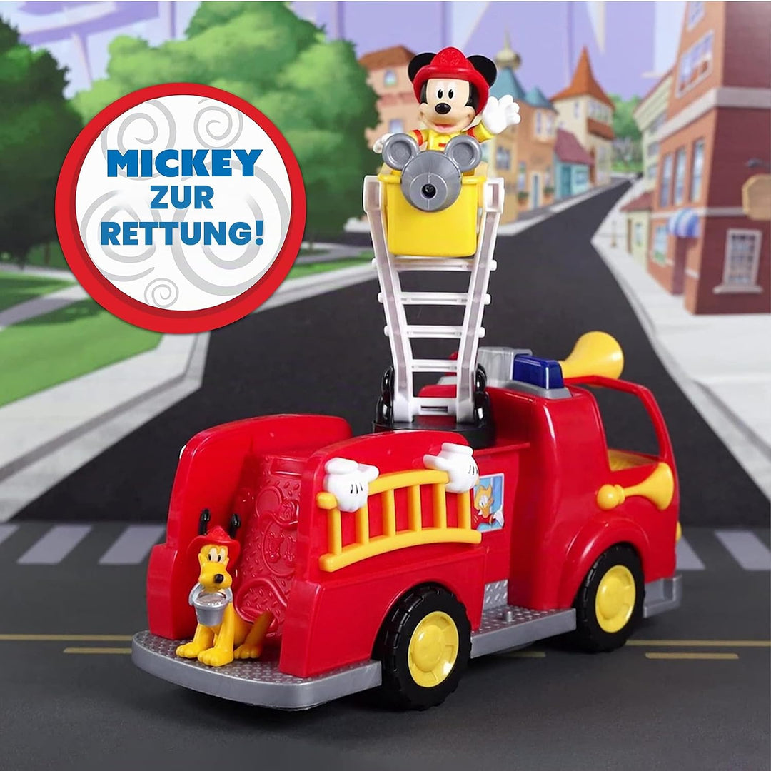 Just Play Disney Junior Mickey Mouse Feuerwehrauto mit Licht und Sound lustige Mickey-Sprüche und Fe