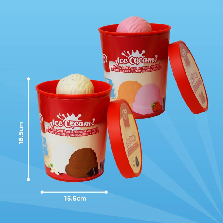 Casdon Langnese Spielzeug-Eiscreme-Set, 2er-Pack, ab 2 Jahren Eiscreme-doppelpack, Eiscreme-doppelpa