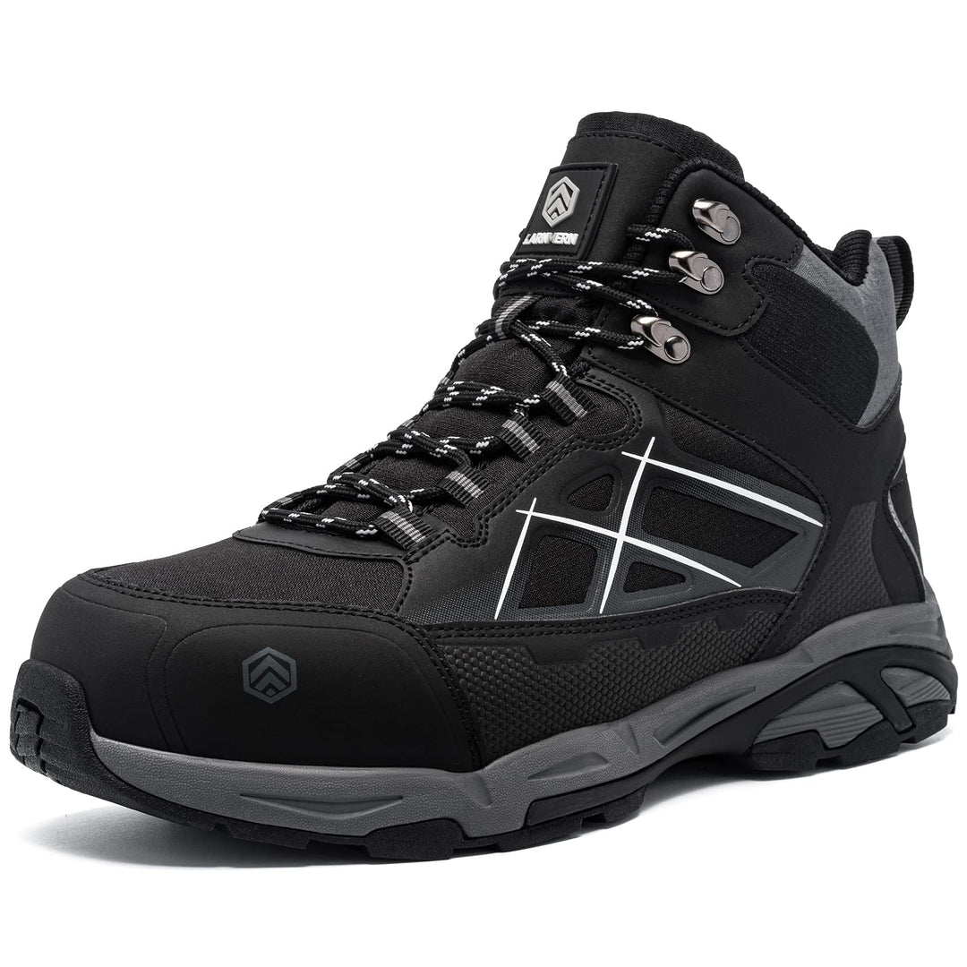 LARNMERN Arbeitsschuhe Herren Damen Sicherheitsschuhe SRC 38 EU Lm0202 Schwarz, 38 EU Lm0202 Schwarz