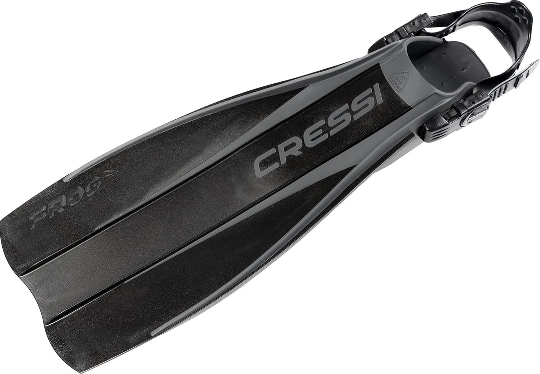 Cressi Geräteflossen Tauchen Frog Made in Italy Verstellbare Flossen S/M Schwarz, S/M Schwarz