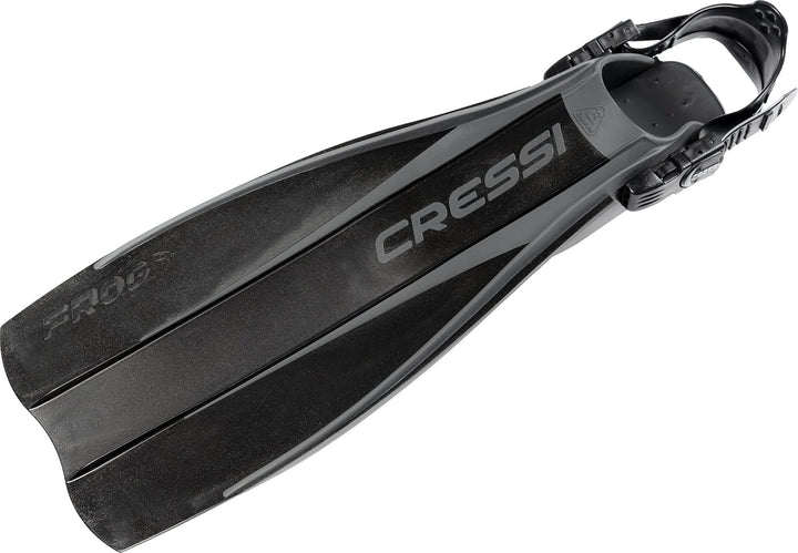 Cressi Geräteflossen Tauchen Frog Made in Italy Verstellbare Flossen S/M Schwarz, S/M Schwarz