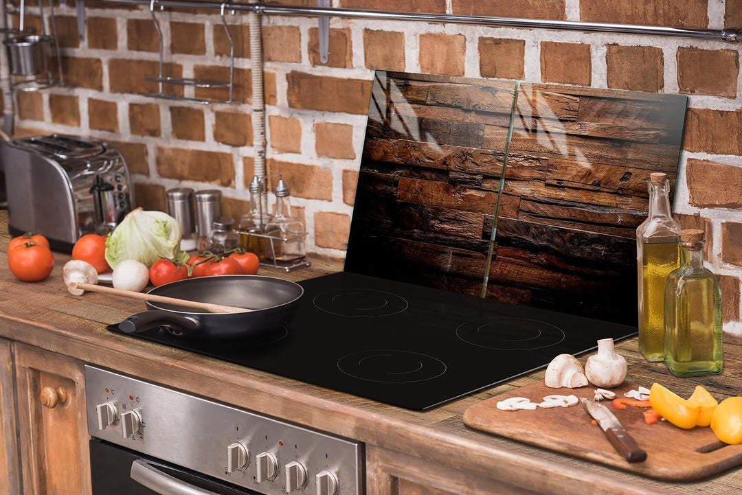 TMK ArtDeko Herdabdeckplatte 2 Teilig 40x52 + 60x52 cm - Spritzschutz Herdabdeckung – Herdschutz aus