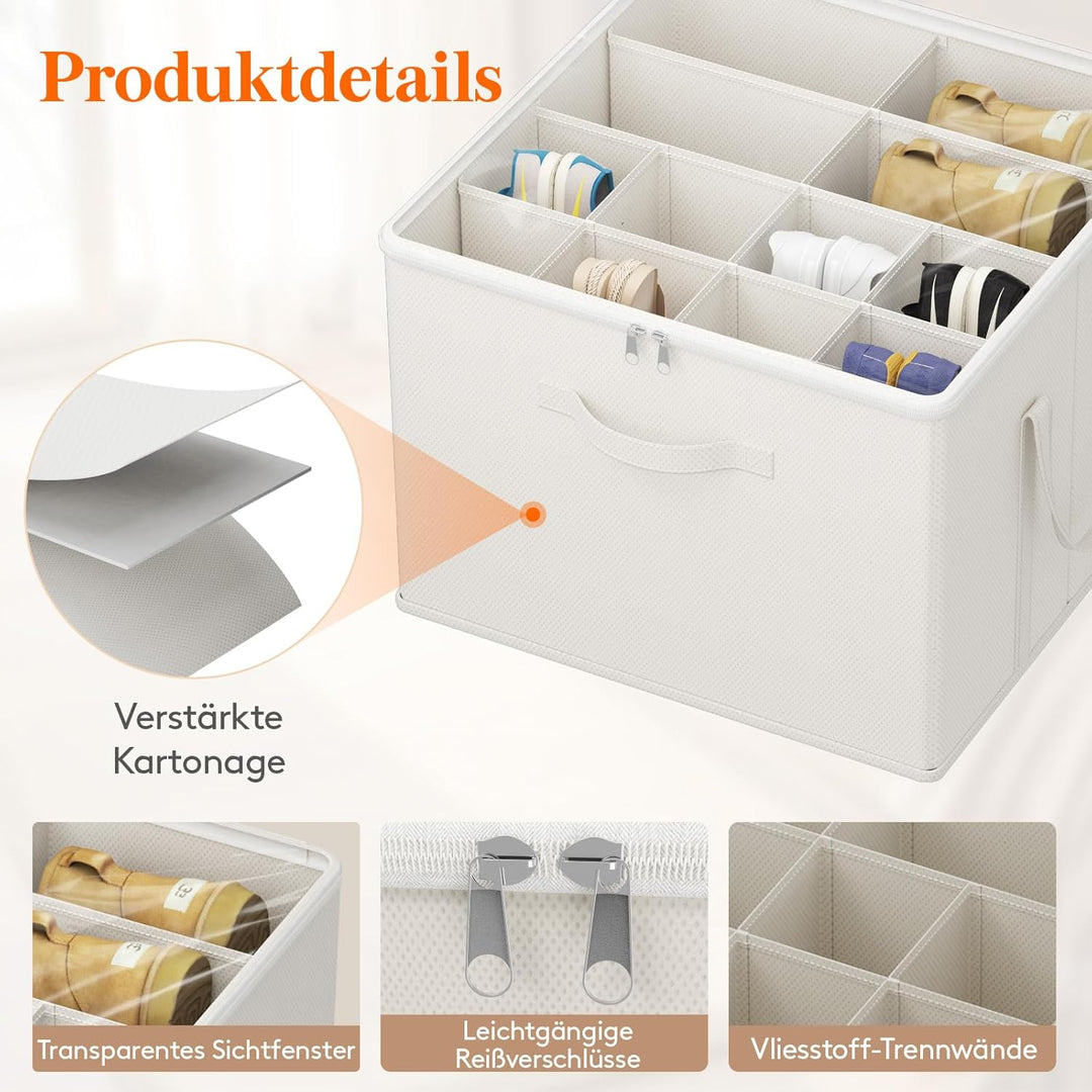 Lifewit Schuhorganizer 2er Set für 16-32 Paar, Grosser Schuhschran für Closet mit Unterteilungen und