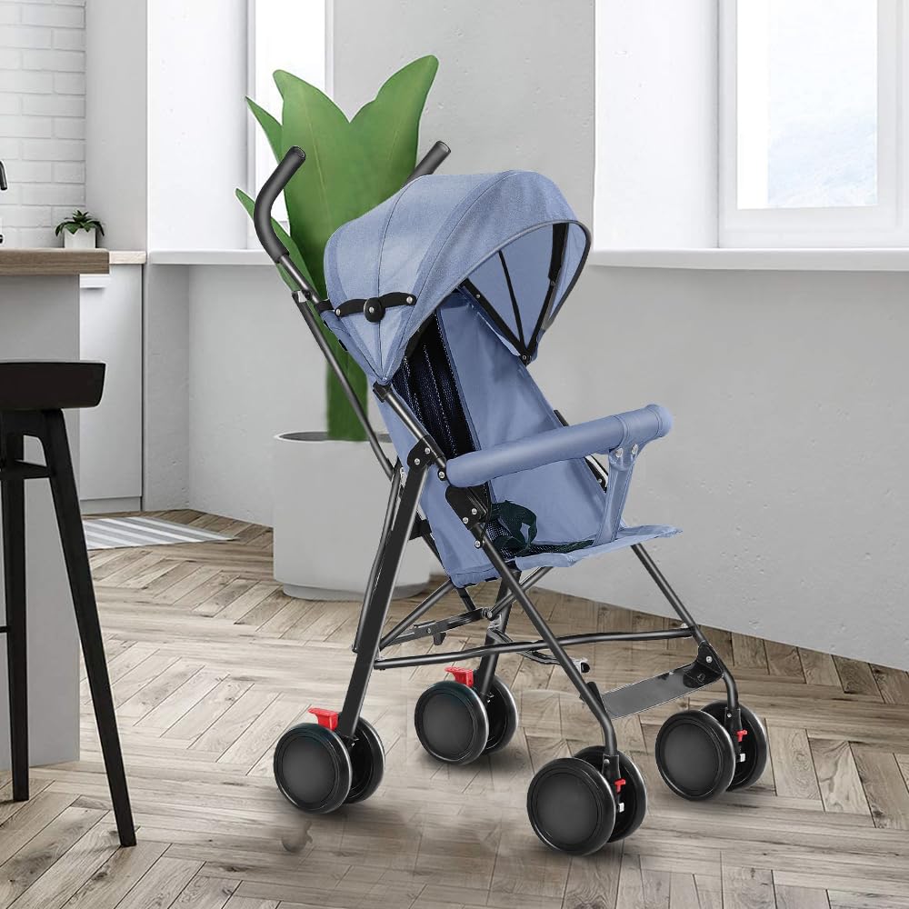 Kinderwagen Canne 0 – 4 Jahre, 0 – 22 kg, leicht und kompakt, mit verstellbarer Rückenlehne, 5-Punkt