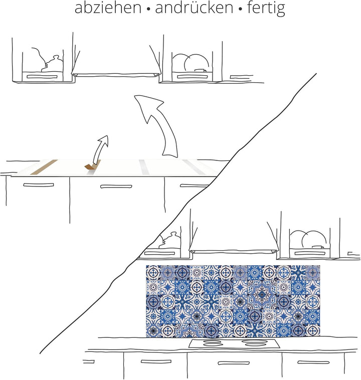 ARTland Spritzschutz Küche aus Alu für Herd Spüle 70x55 cm (BxH) Küchenrückwand mit Motiv Blume Pust