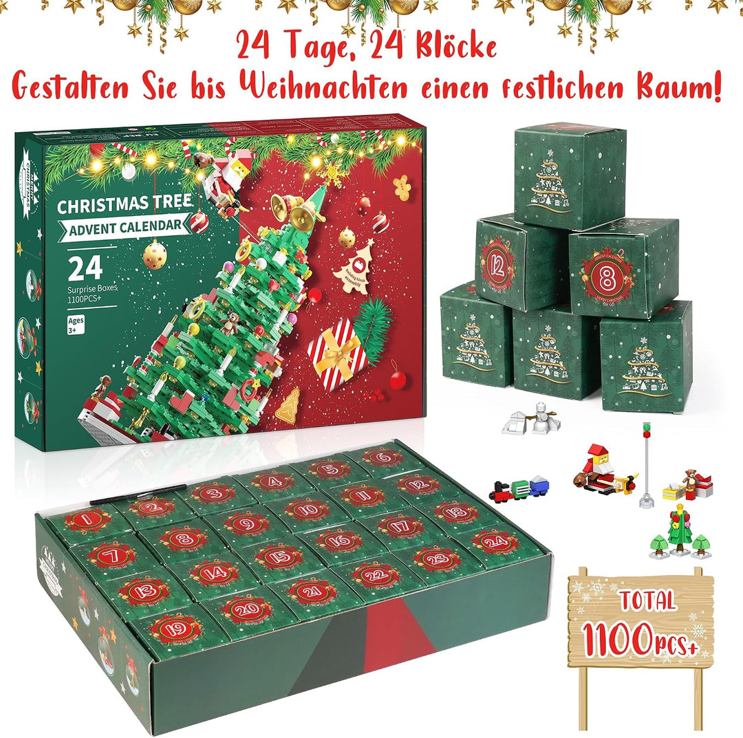 Joozmui Adventskalender 2025 Kinder, Weihnachtsbaum Spielzeug ab 3 4 5 6 7 8 9 10 Jahre Junge Gesche