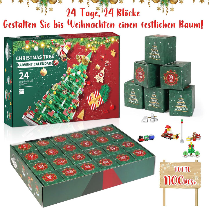Joozmui Adventskalender 2025 Kinder, Weihnachtsbaum Spielzeug ab 3 4 5 6 7 8 9 10 Jahre Junge Gesche