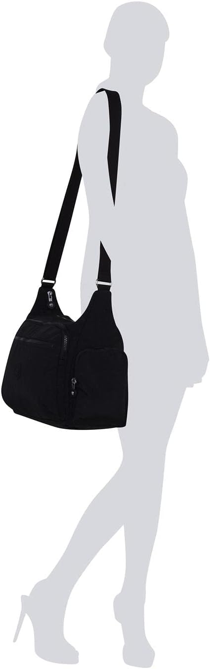 Kipling Damen Gabbie Crossbody, Schwarz, 18.5x35.5x30 cm EU Einheitsgrösse Black Noir, Einheitsgröss