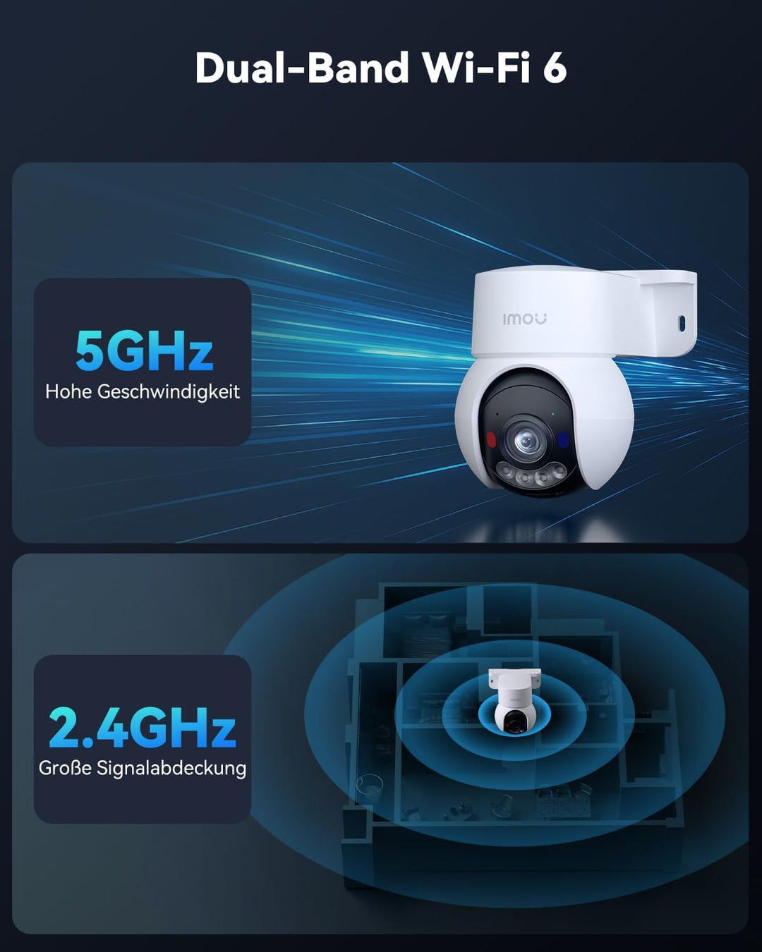 Imou Cell 3K Überwachungskamera Aussen, 360° WLAN Kamera Überwachung Aussen 3K | 5MP, 3K | 5MP