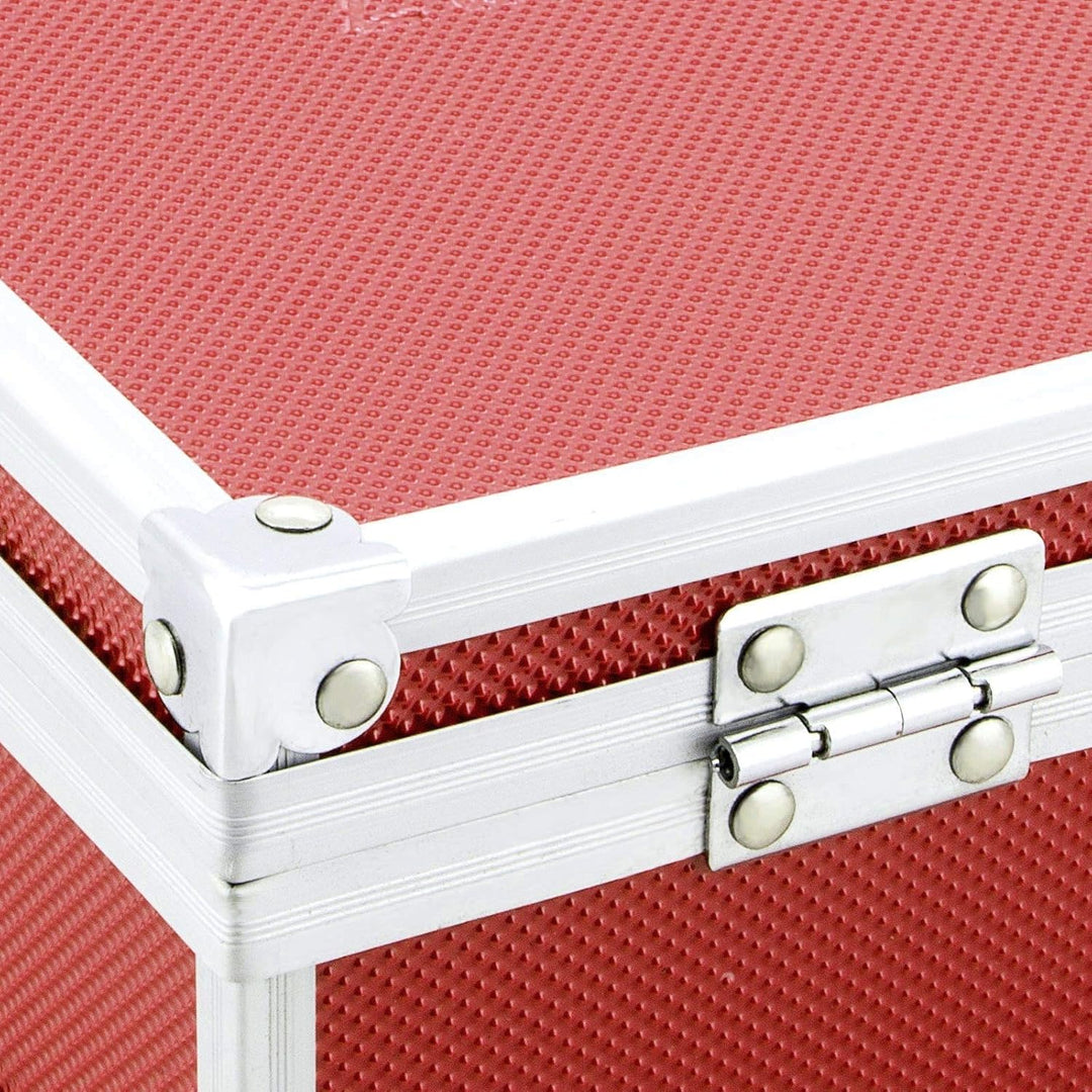 AR Carry Box® Kleiner Alukoffer Werkzeugkoffer Aluminium Koffer leer 260x210x80mm Farbe Rot, Rot
