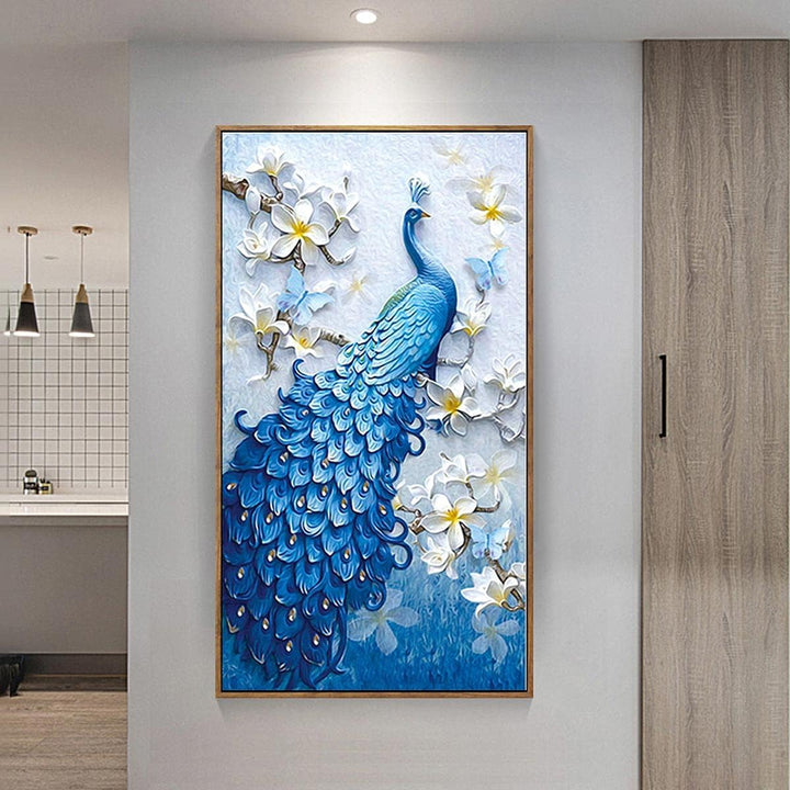 Instarry 5D Diamond Painting Full Gross Pfau Wall Decoration (60x104 cm), 60x104 cm