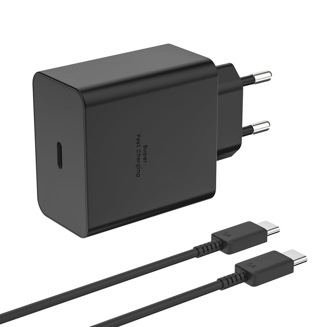 Schnellladegerät 60W Weiss mit 2m Kabel Kompatibel mit Samsung Galaxy Ultra Schwarz 1 Stück mit 2m K