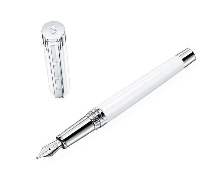 STAEDTLER Initium Resina Füllhalter, weisses Edelharz, B, Made in Germany, mit edler Geschenkverpack
