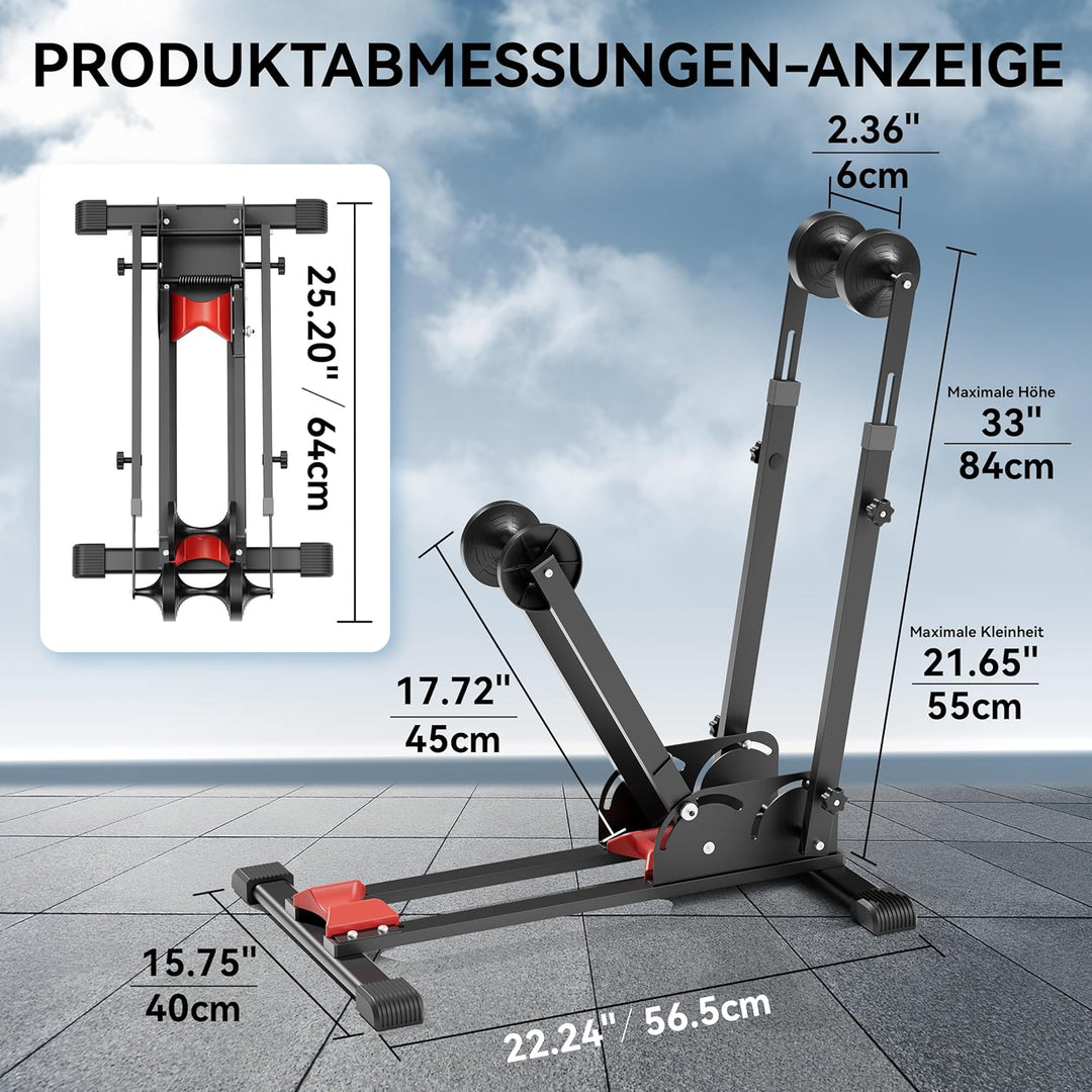 3-in-1 Fahrradständer,Fahrradhalter,Boden fahrrad ständer - Indoor Parken Radhalter für 20-29 Zoll R