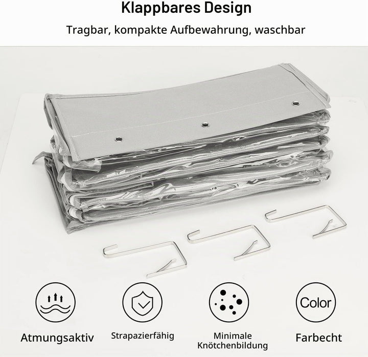 Lirex Geldbörsen-Organizer, 6 Taschen Handtaschen-Organizer mit Reissverschluss zum Aufhängen, für S