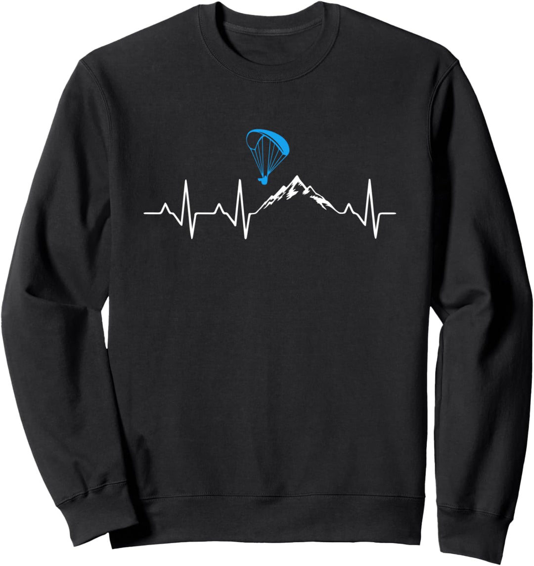 Gleitschirmfliegen Herzschlag Paragleiter Geschenk Sweatshirt