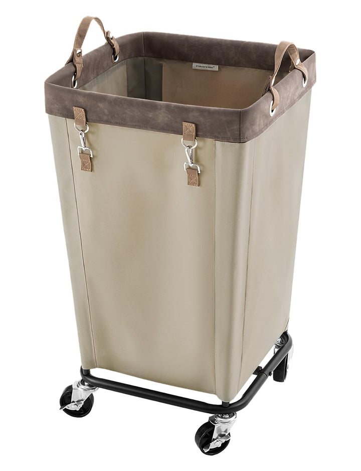 StorageWorks 160L Wäschewagen mit Rollen, grosser Wäschekorb mit Rollen für Wäsche, Wäschewagen mit