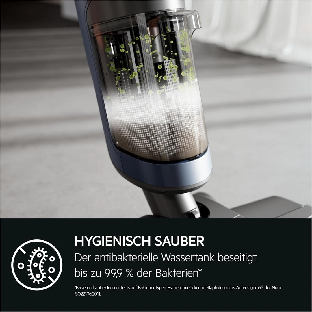 AEG Nass- und Trocken Akku Staubsauger, mit Wischfunktion, Wet&amp;Dry, Kabellos, Beutellos, Hartboden,