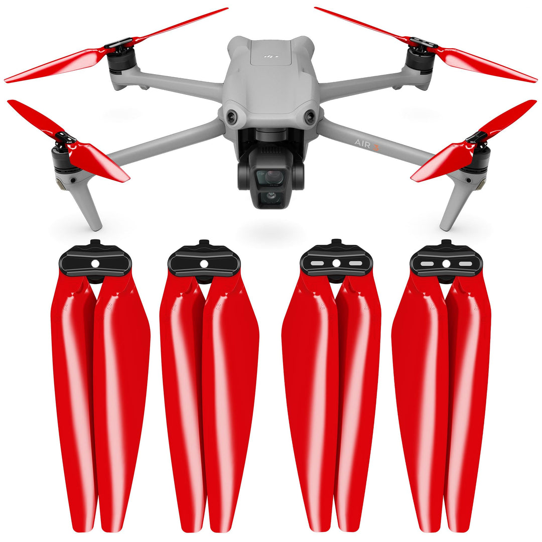 Master Airscrew Stealth Propeller kompatibel mit DJI Air 3 - Rot, 4 Stück, Rot