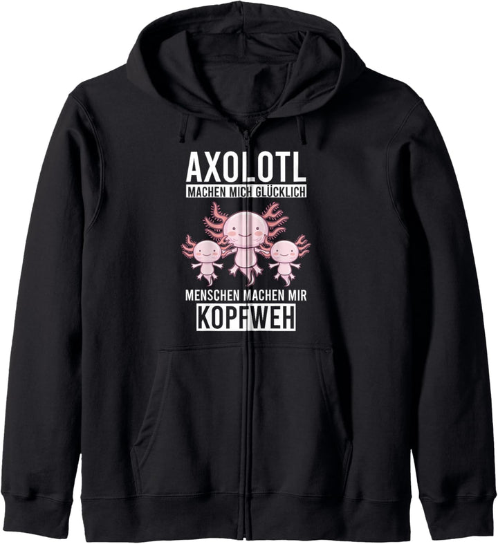 Axolotl Aquaristik Axolotlzüchter Kapuzenjacke