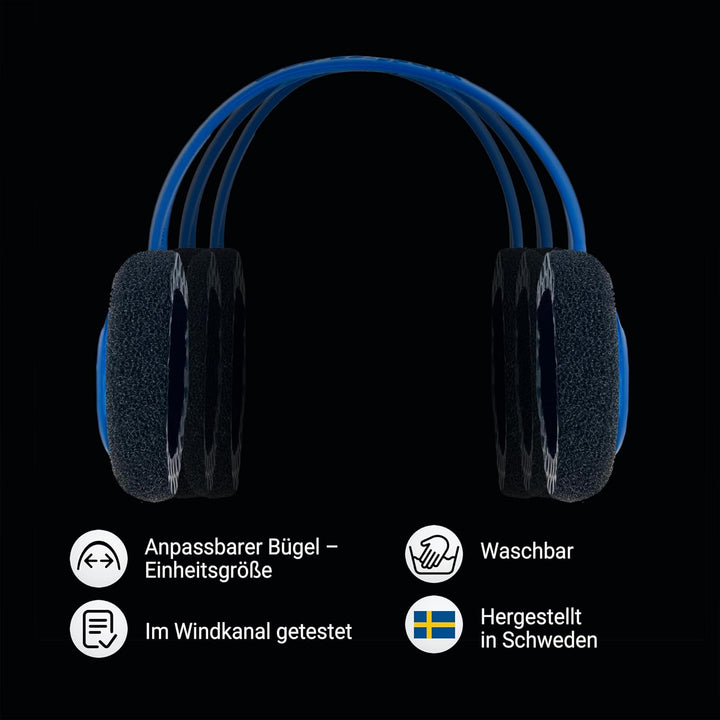 Windfree Windgeräuschreduzierung Windschutz Ohren Höhrgerät Farbe Blau, Blau