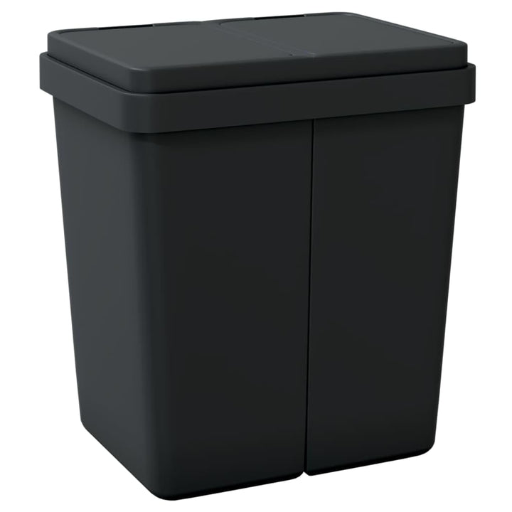 vidaXL Duo Mülleimer Anthrazit 2x25 L, Anthrazit