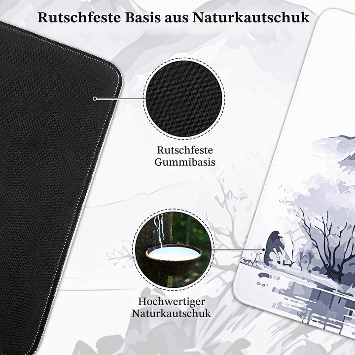 Mauspad XXL, Grosses Mouspad 900x400mm, Gaming Mausepad Improved Precision and Speed, Mousepad mit V