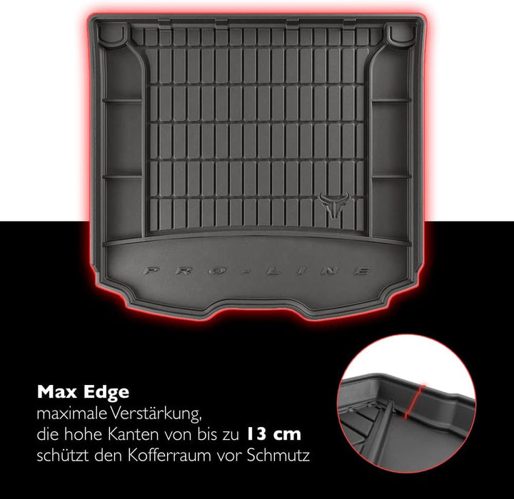 FROGUM ProLine 3D Gummimatte Exklusive Auto Kofferraummatte Kofferraumwanne für Kia Carens IV 2013-2