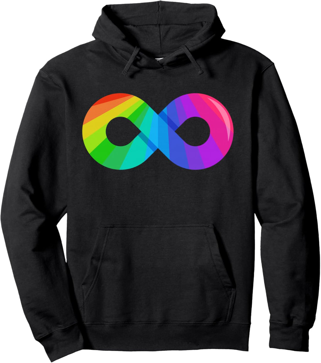 Regenbogen-Unendlichkeitszeichen | Neurovielfalt-Akzeptanz Pullover Hoodie