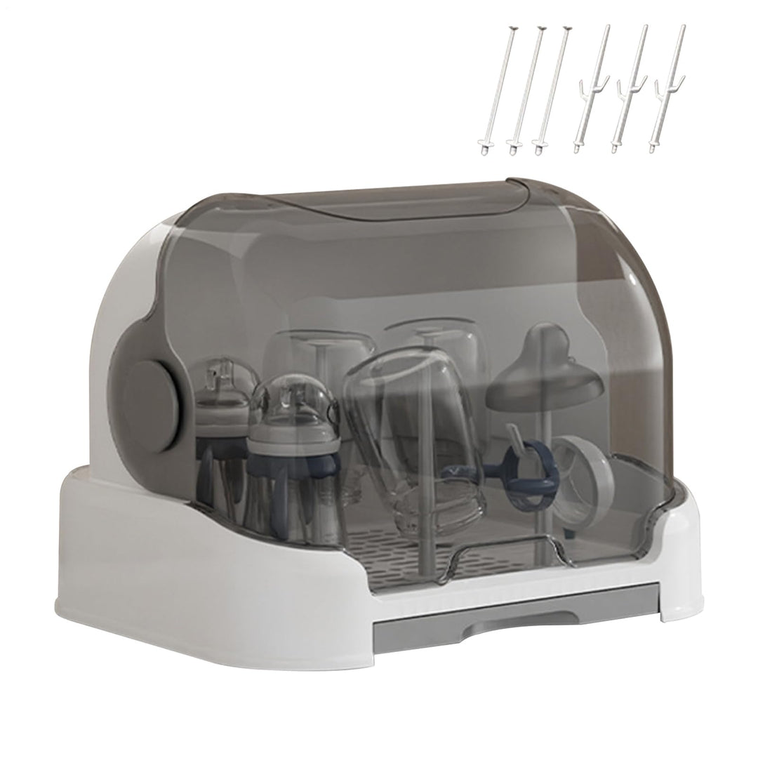 Grosse Babyflaschen Organizer, Babyflaschen Aufbewahrungsbox Mit Abnehmbarer Tropfschale Und Staubdi