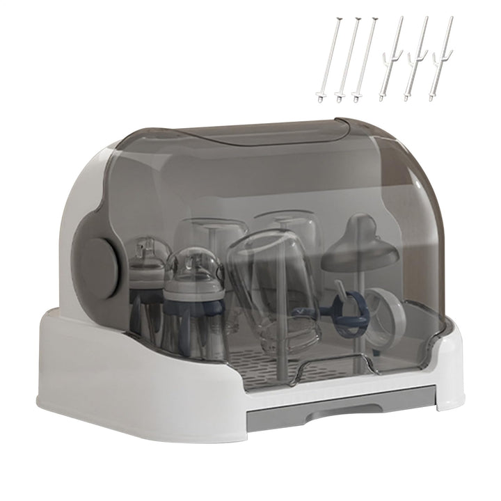 Grosse Babyflaschen Organizer, Babyflaschen Aufbewahrungsbox Mit Abnehmbarer Tropfschale Und Staubdi