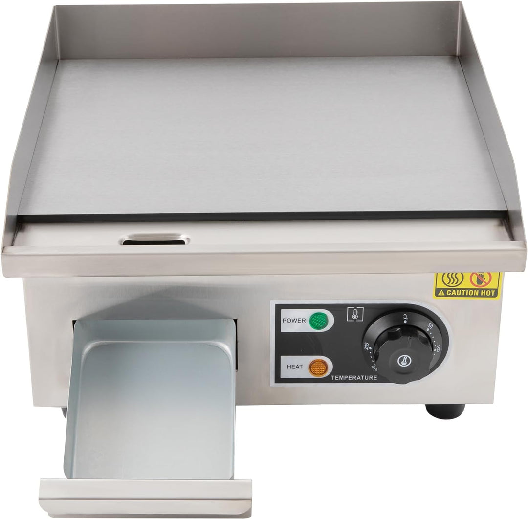 Elektrische Tischgrills 2000W Profi-Grill Grillplatte mit Versteckte Grosse Ölspeicherbox,Kommerziel