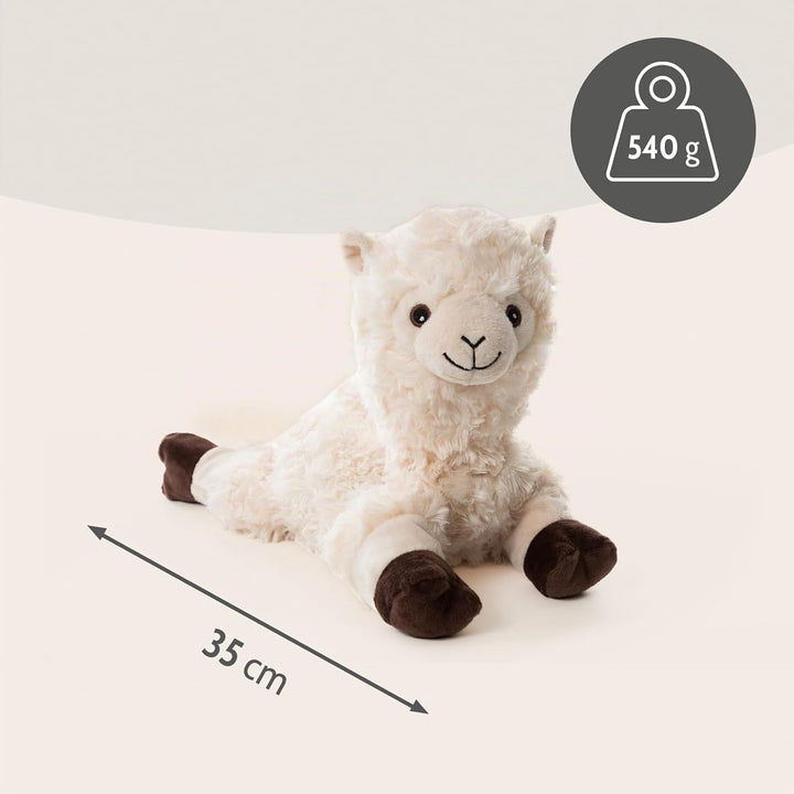 Habibi Plush Alpaka Wärmekissen/Stofftier f. Kinder und Erwachsene – Mikrowellen Heizkissen- beheizb